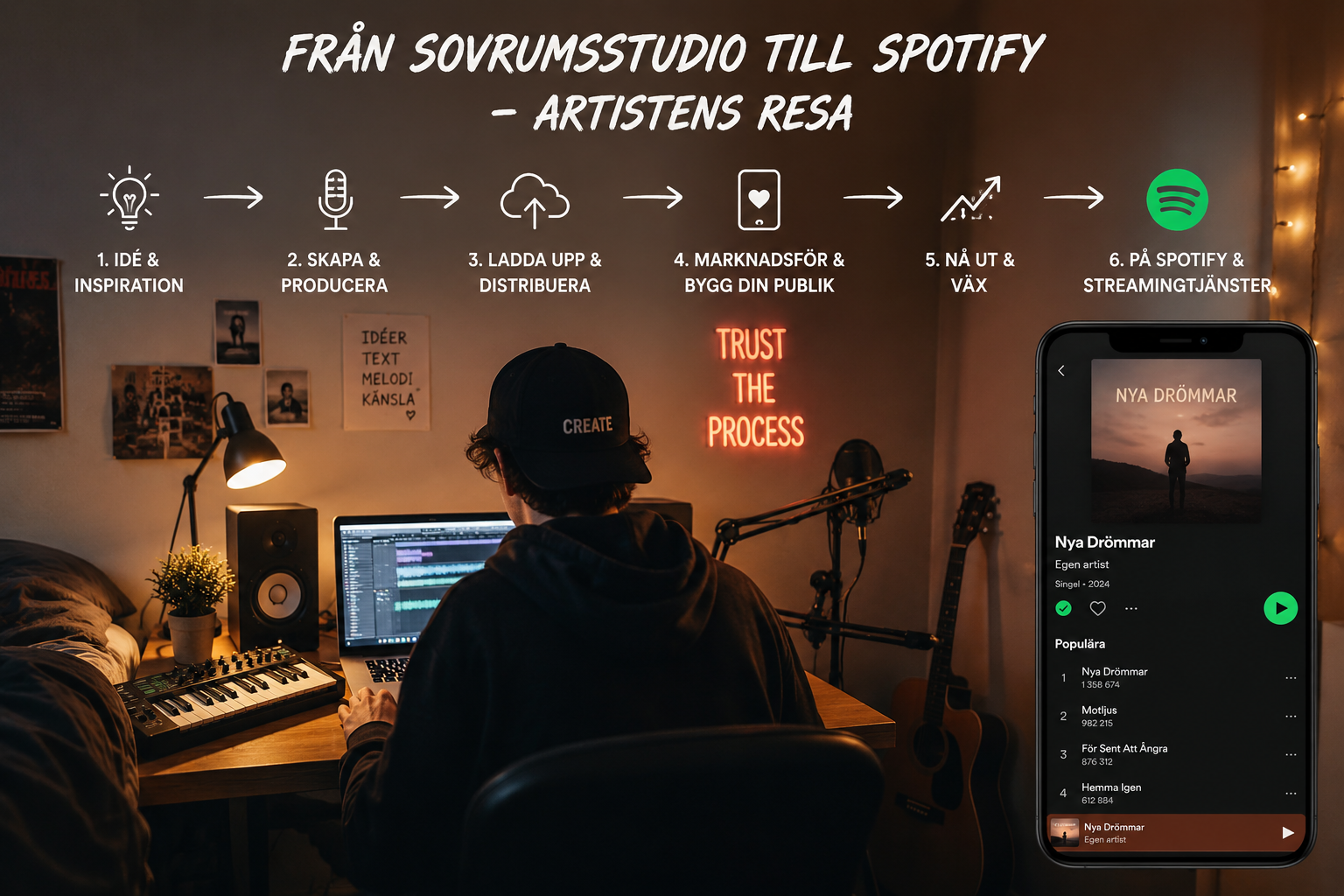 Från sovrumsstudio till topplistorna – artistens resa