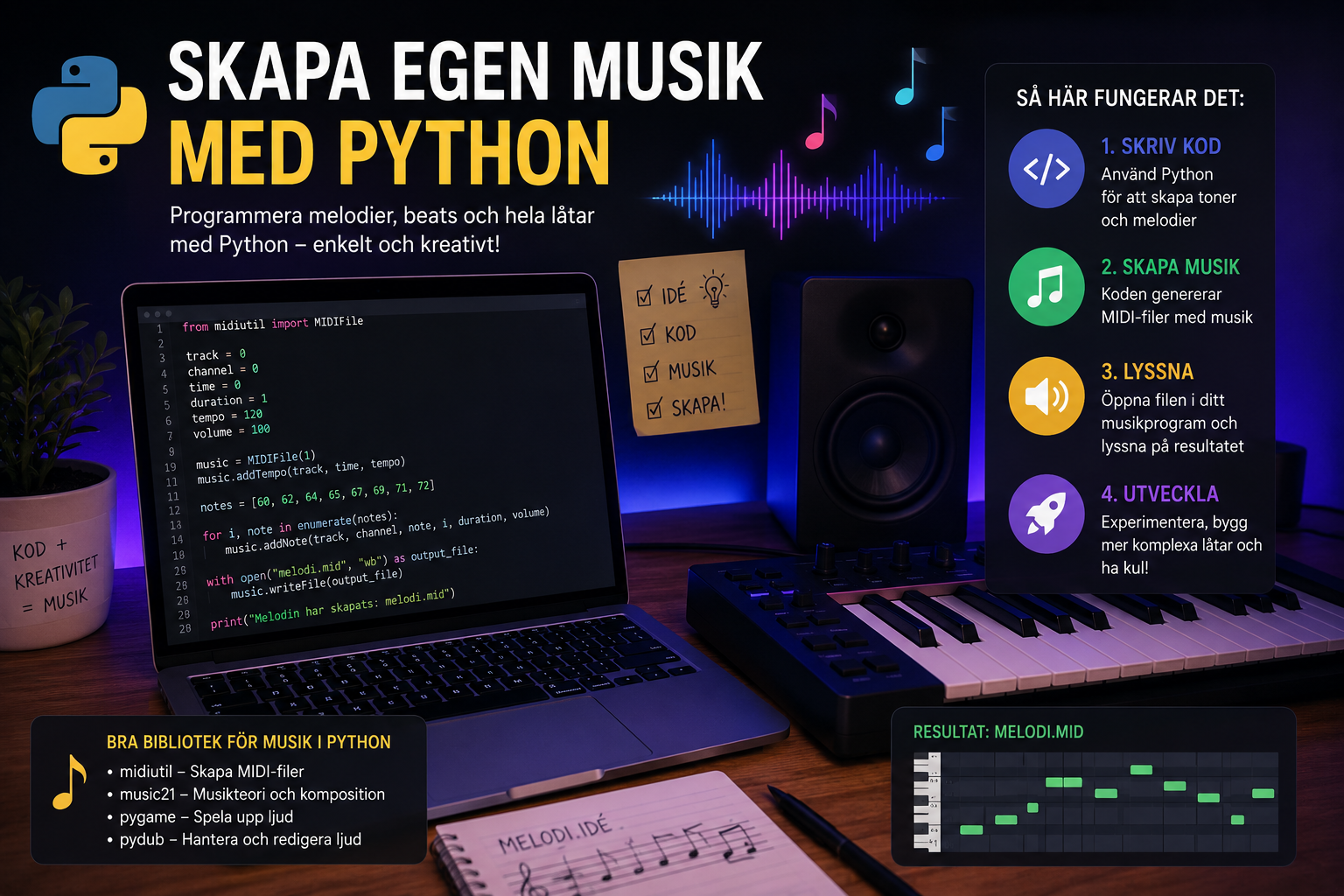 Skapa musik med Python