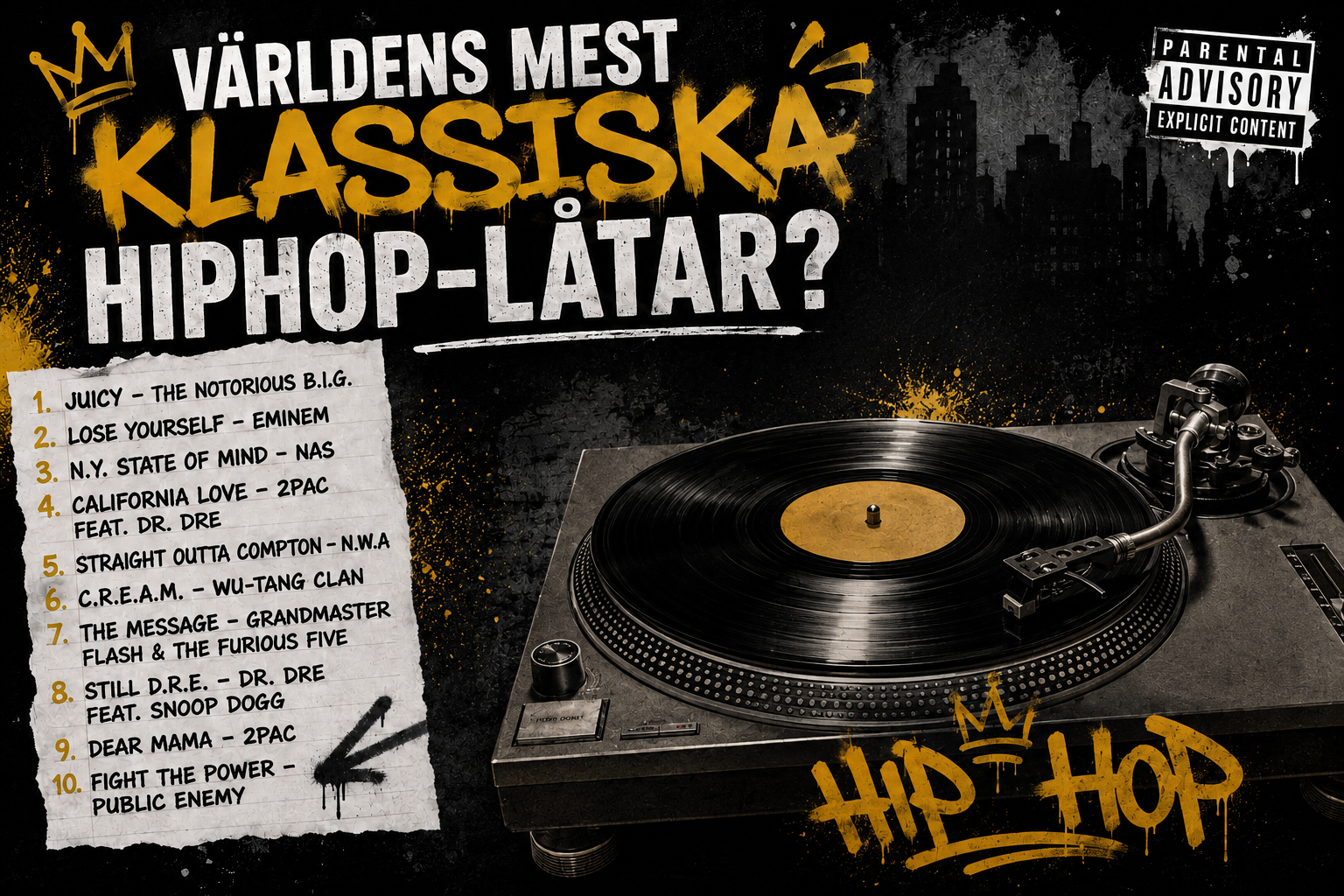 Världens mest klassiska HipHop-låtar?