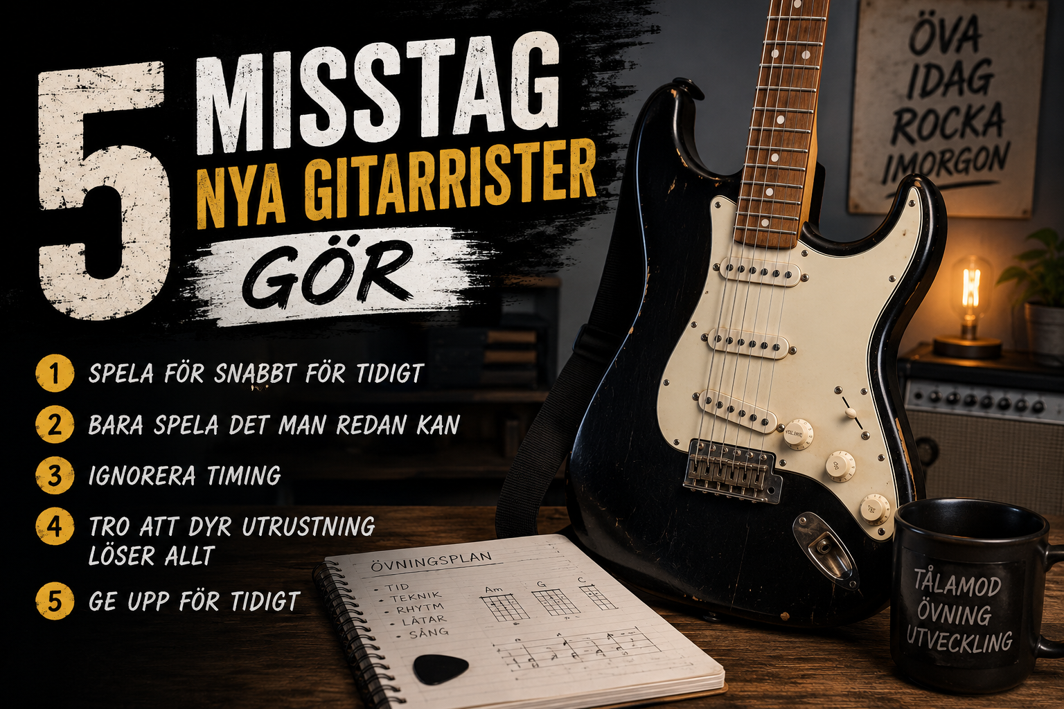 5 misstag nya gitarrister gör