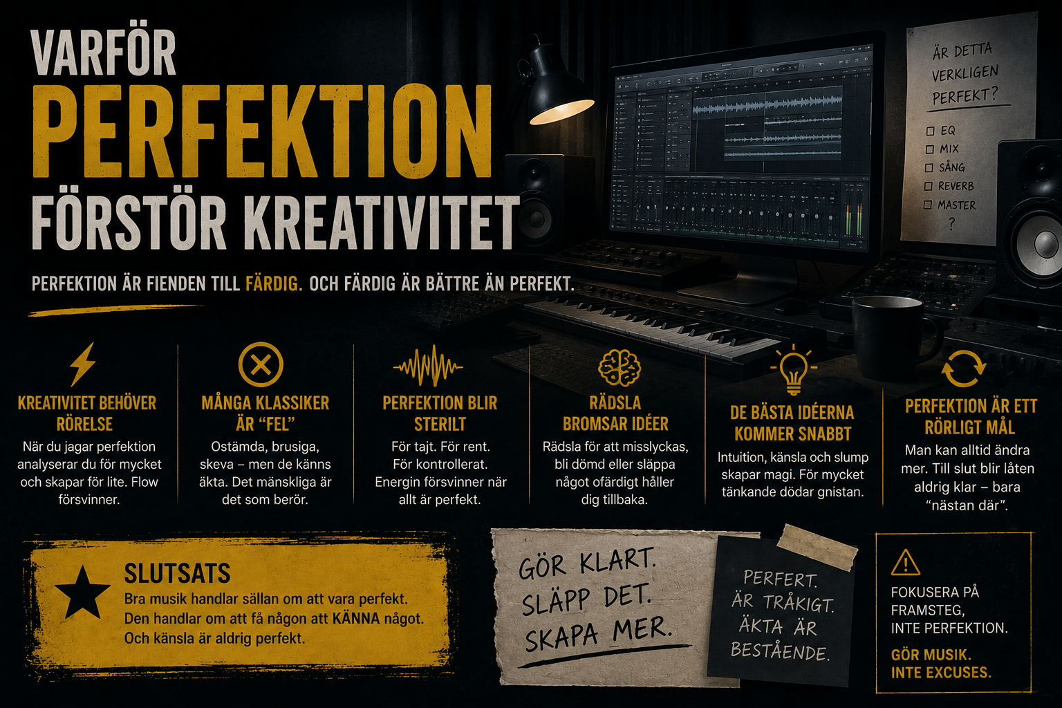 Perfektion ett problem inom musikproduktion